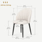 Upholstered Dining Chairs Set of 4 - Cream White