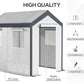 8' x 6' x 7.5' Heavy-duty Walk-in Greenhouse Outdoor Vegetable Plants Growing Warm House Seed Plant Growth Tent Polytunnel Shelter White