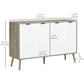 Sideboard Buffet with 4 Doors - Grayish Brown