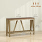 52" Console Table, Farmhouse Narrow Entryway Table with Storage Shelf, Rustic Sofa Table with Anti-tipper for Living Room and Hallway, Oak