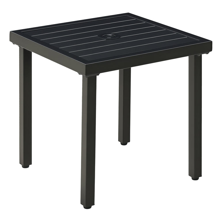 Steel Frame Side Table with Umbrella Hole
