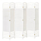 6 Panel Room Divider, 5.6 ft Tall Folding Privacy Screen, Wave Fiber Freestanding Partition Wall Divider for Home Office, White