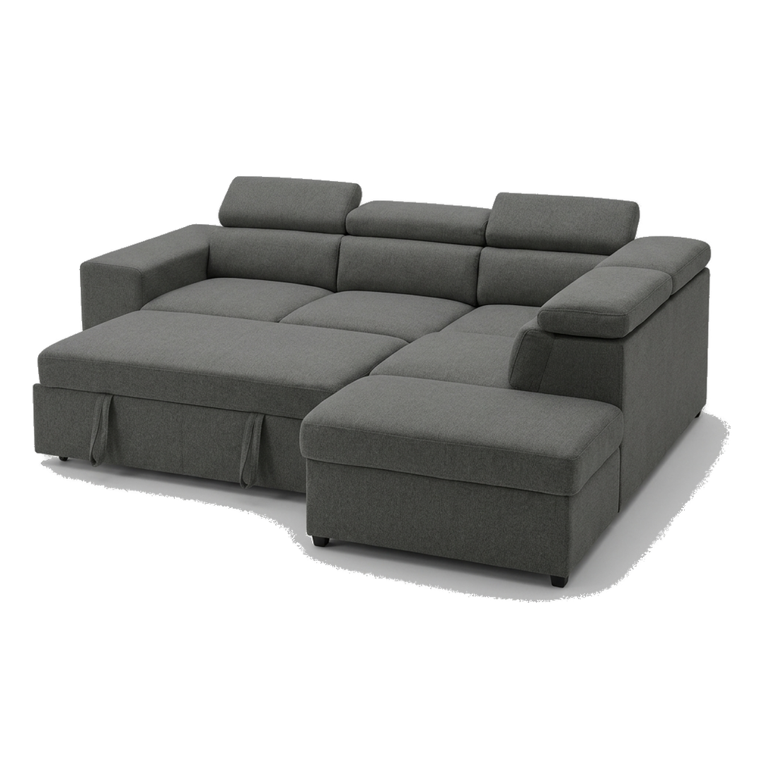 Bel Air Sleeper Sectional — grey