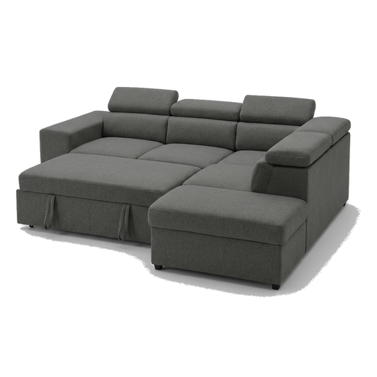 Bel Air Sleeper Sectional — grey