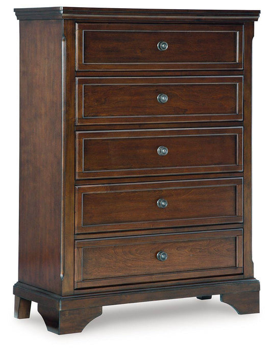 Trellington - Brown - Five Drawer Chest - Forward Furniture