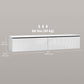 Wall Mounted TV Stand, Floating TV Cabinet for up to 70" TVs with Storage, High Gloss Effect, White