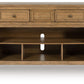 Sharlance - Light Brown - XL TV Stand With Fireplace Option