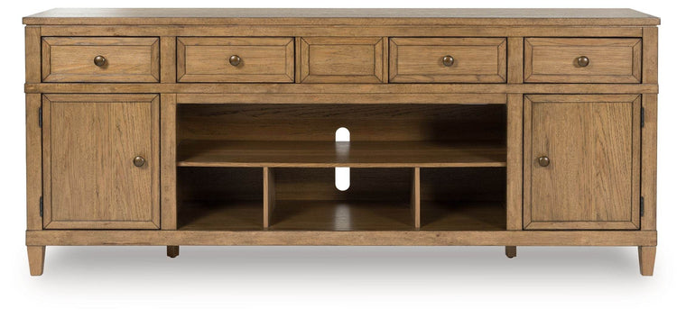 Sharlance - Light Brown - XL TV Stand With Fireplace Option - Forward Furniture