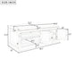 Storage Bench with 4 Doors and Adjustable Shelves, Comfortable Seating, Removable Cushion for Entryway, 43" L x 16" W x 17.5" H, Gray