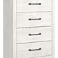 Gerridan - Four Drawer Chest - White / Gray