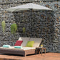 9ft Half Patio Umbrella Round Balcony Umbrella Waterproof Window Sun Shade w/ 5 Ribs Beige