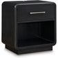 Rowanbeck - Black - One Drawer Night Stand