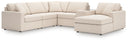 6 Pc. Sectional With Raf Corner Chaise, Laf Corner Chair And Storage Console