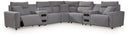 7 Pc. Power Reclining Sectional With 2 Audio Consoles