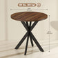 29" Round Dining Table with Steel Legs - Walnut