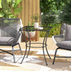 Square Garden Metal Bistro Table Outdoor Patio Coffee Side Desk 23.6
