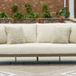 Serene Bay - Dark Brown / White - Sofa With Cushion