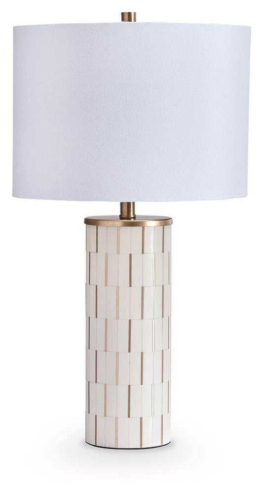 Faridworth - White / Gold Finish - Poly Table Lamp - Forward Furniture