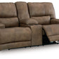 Beckley Place - Power Reclining Loveseat With Console / Adjustable Headrest - Earth
