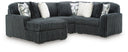 4 Pc. Sectional With LAF Corner Chaise And Armless Chair
