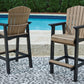 Fairen Trail - Black / Driftwood - Tall Barstool (Set of 2)