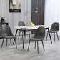 Retro Dining Chairs Set of 4, PU Leather - Dark Grey