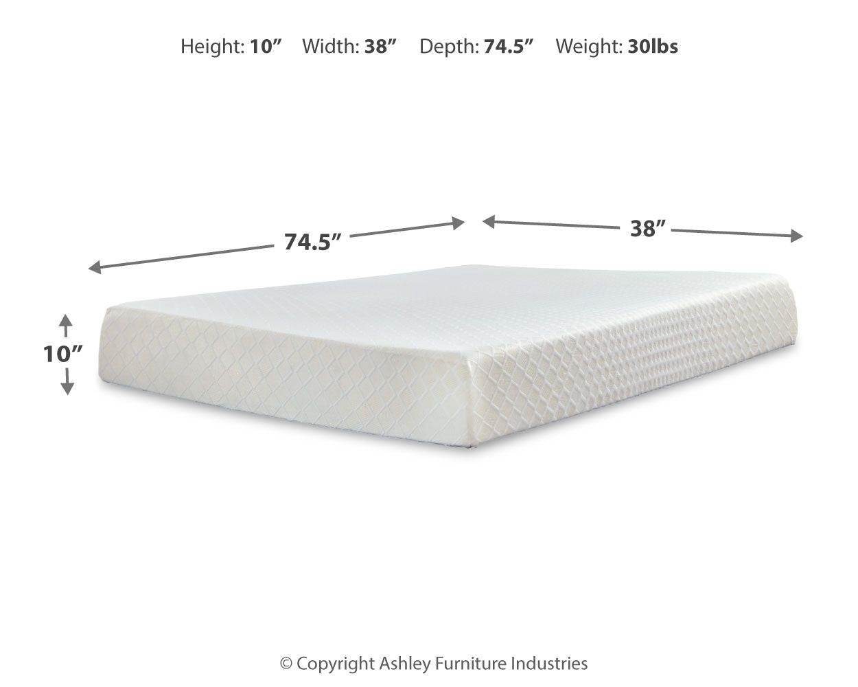 10 Inch Chime Memory Foam - Firm Memory Foam Mattress - Forward Furniture