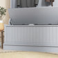 4-In-1 Hall Tree with Coat Rack, Top Shelf, Shoe Storage and Bench Seat, Entryway Bench with 5 Hooks, Grey