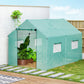 6.6' x 10' x 6.6' Walk-in Tunnel Greenhouse UV-resistant Wind Resistant Green House with Door and Mesh Windows, Green