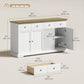 Sideboard Buffet Cabinet, 55" Farmhouse Kitchen Cabinet with Soft-Close Doors, 2 Drawers and 2 Adjustable Shelves