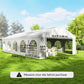 Heavy Duty Large Party Tent & Carport with Removable Sidewalls, Portable Garage Canopy Tent, White