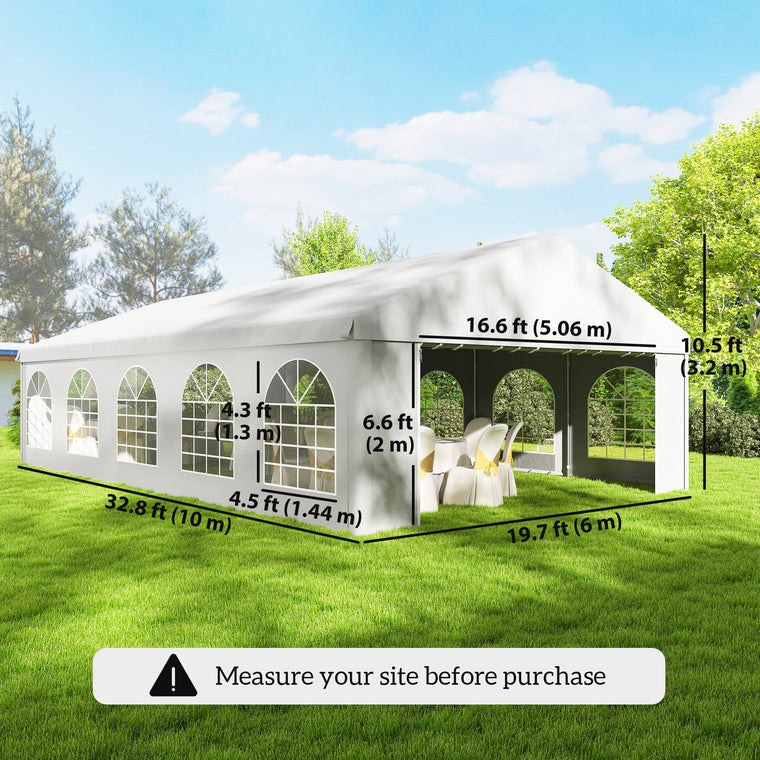 Heavy Duty Party Tent & Carport with Removable Sidewalls