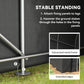 Outdoor Storage Shed, Heavy Duty Galvanized Steel Portable Shed for Bike, Motorcycle, Garden Tools, Black