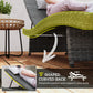 Patio Lounger, Folding Wicker Outdoor Chaise Lounge with 4-Level Adjustable Backrest, Grey