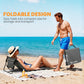 Set of 2 Foldable Lounge Chairs with Carry Strap, Adjustable Backrest, Grey