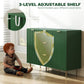 Modern Kitchen Storage Cabinet, Sideboard Buffet Cabinet w/ 3 Drawers and Adjustable Shelves for Kitchen Hallway, Green