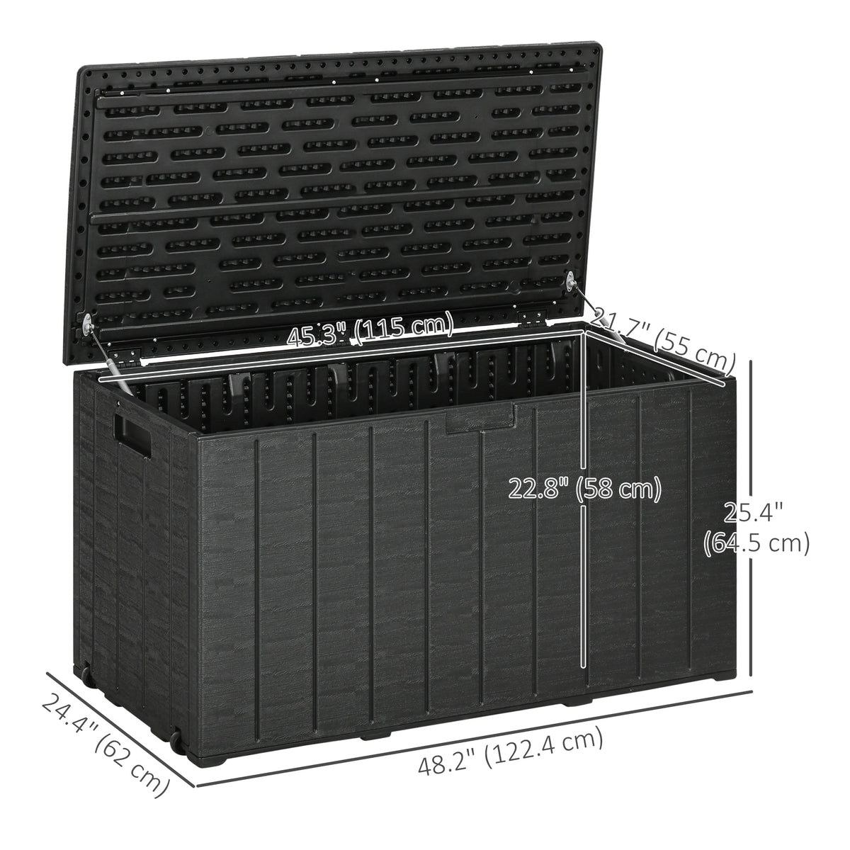 81 Gallon Storage Box with Wheels and Handles