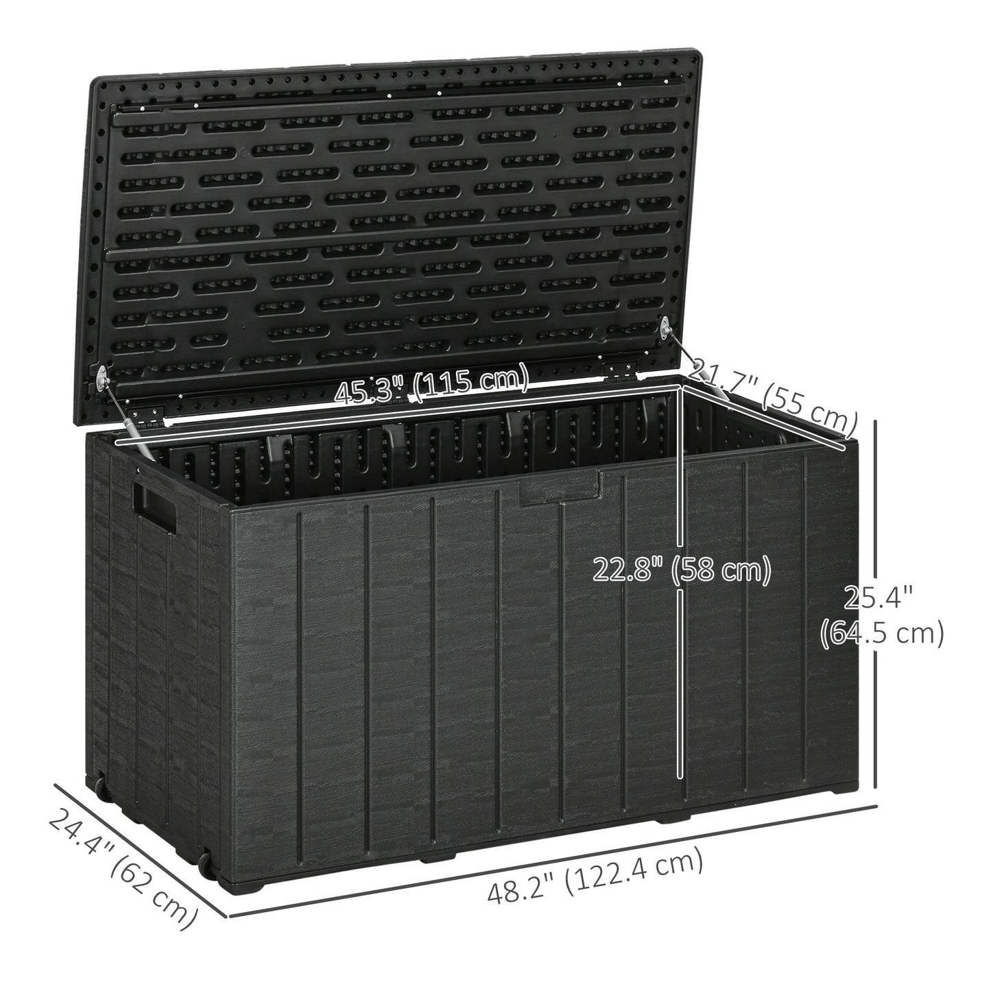 81 Gallon Storage Box with Wheels and Handles