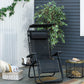 Outdoor Zero Gravity Reclining Lounger Chair with Canopy Shade, Side Tray, Cupholder, Beige