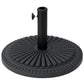 Patio Umbrella Base Stand, Round Cement Parasol Holder for Outdoor, Patio, Garden, Beach, Fits Φ1.4", Φ1.5" and Φ 2" Pole, Black