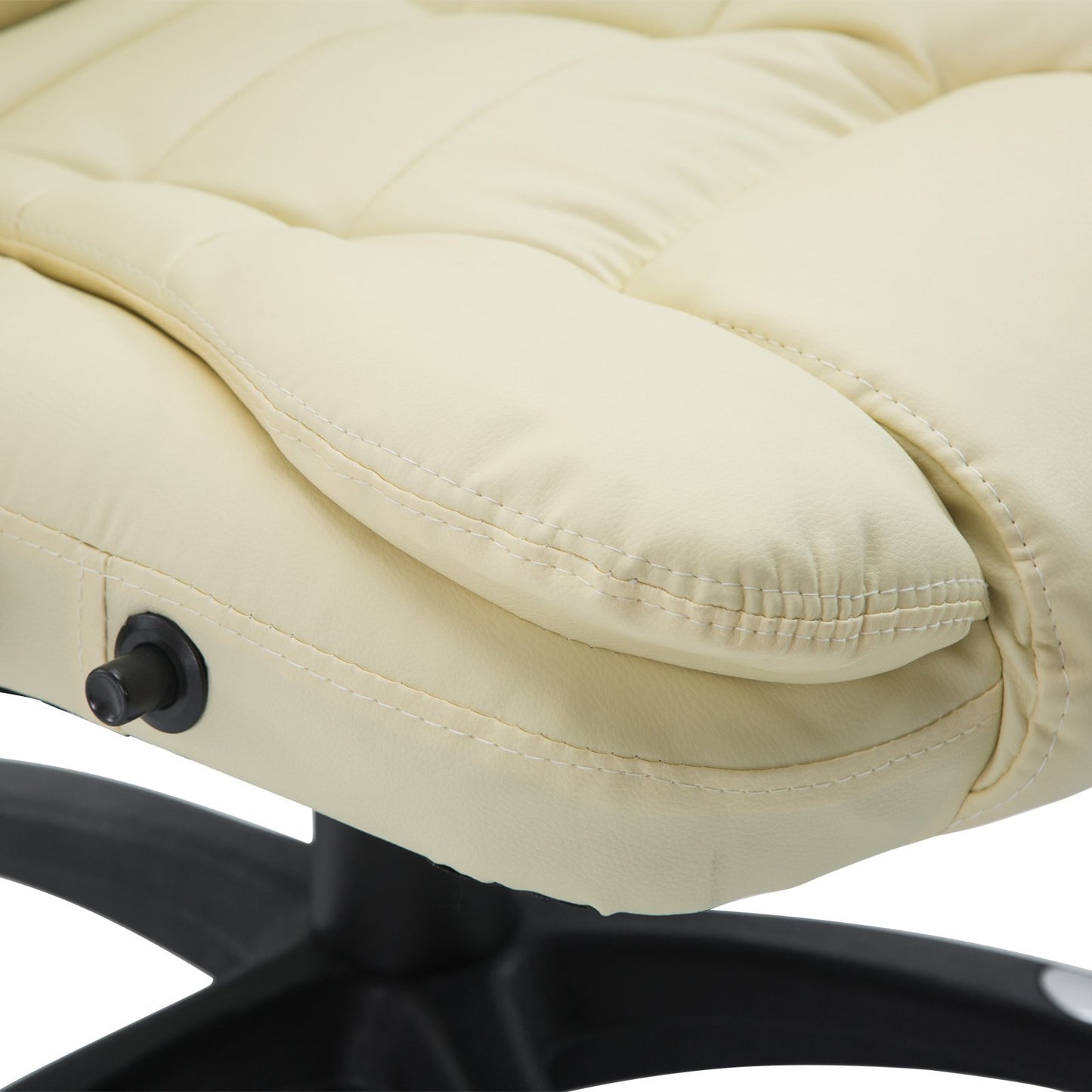 Heated Massage Executive Office Chair, Ergonomic High Back Swivel Computer Chair with Vibration, Beige