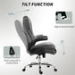 Executive Office Chair, Desk Chair with Flip-up Armrest, Diamond Fabric Computer Chair for Home Office, Dark Grey