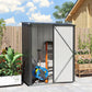 5' x 3' Outdoor Storage Shed, Steel Garden Shed with Single Lockable Door, Tool Storage Shed for Backyard, Black