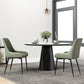 Upholstered Kitchen Chairs, Modern Dining Chairs Set of 2 with Diamond Tufting and Steel Legs for Dining Room, Green