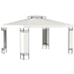 10' x 13' Outdoor Gazebo, Double Roof Patio Gazebo Canopy Shelter with Screen Decorate Corner Frame, White