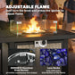 32" CSA-Certified Propane Fire Pit Table with Lid
