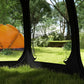 11' x 11.5' Screen Tent, Pop Up Camping Gazebo with Portable Carry Bag and 2 Doors, Black