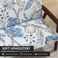 Compact Loveseat Sofa Couch Linen Fabric Double Seat Sofa with Rubber Wood Legs Multicolour