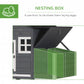82" Chicken Coop Wooden Hen House Rabbit Hutch Poultry Cage Pen Outdoor Backyard with Nesting Box and Run, Grey