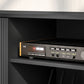 TV Stand with Storage for 55 Inch TV, Modern TV Cabinet with 2 Open Shelves and 2 Cabinets for Living Room, Black